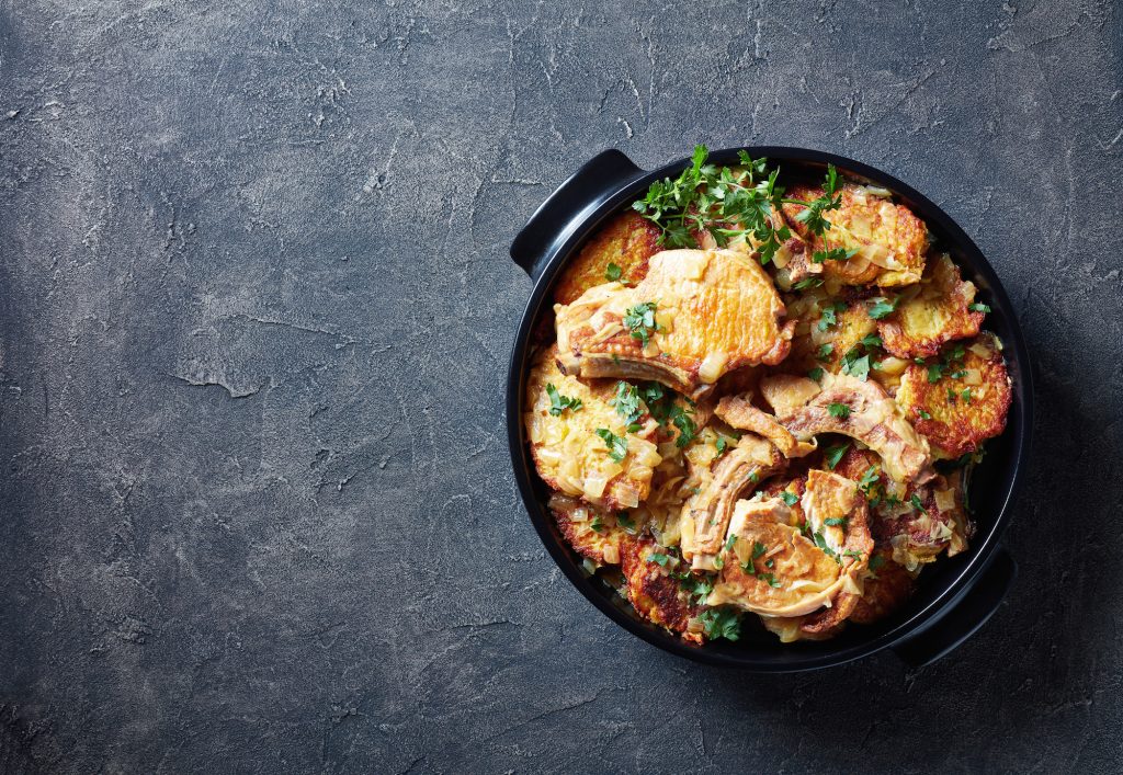Convection Oven Pork Chops with Scalloped Potatoes Infraovens Culinary